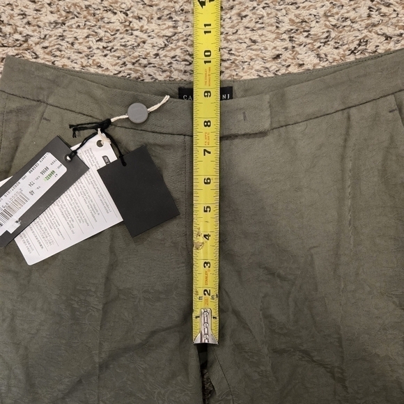 Cappellini Mid Rise Green Floral Print Dress pants Size 8 NEW - Picture 11 of 16